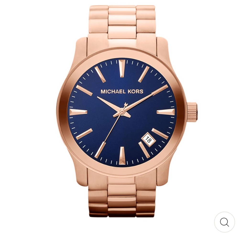 Michael Kors Rose Gold and Blue Men's Watch